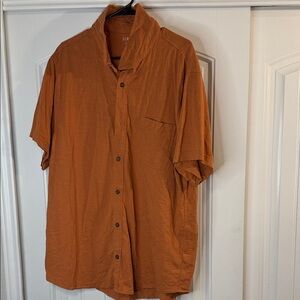 J. Crew Factory Men's Casual Button Down Shirt - Rust Orange